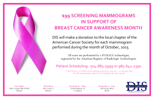 October 2015 Mammogram Pricing Special